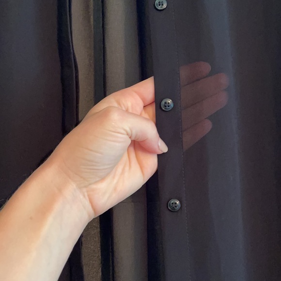 Black long sheer vest - Picture 3 of 5